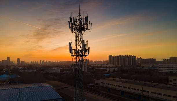 istock Aerial view of 5G telecommunication tower 1295470457
