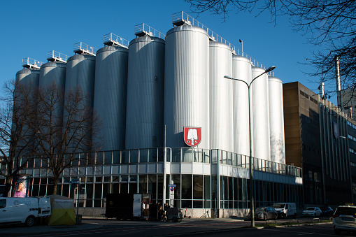 Munich, Germany - November 26, 2020: Spaten-Franziskaner-Bräu brewery in Marsstrasse.
