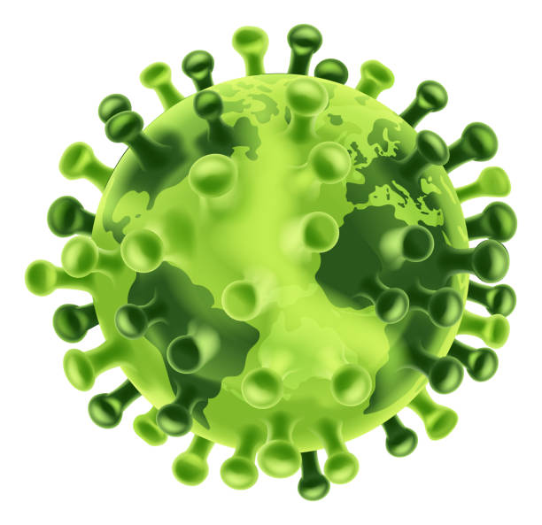 ilustrações, clipart, desenhos animados e ícones de coronavirus virus cell global pandemia world - staphylococcus aureus resistente à meticilina