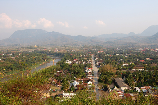 Panorama of the famous town of Luang Prabang, Laos