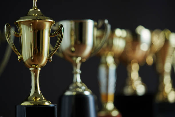 istock group of trophies in a row 1295484206
