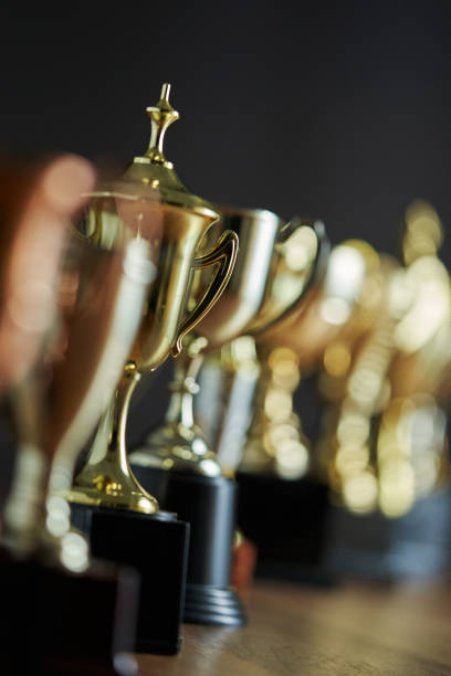 istock group of trophies in a row 1295484246