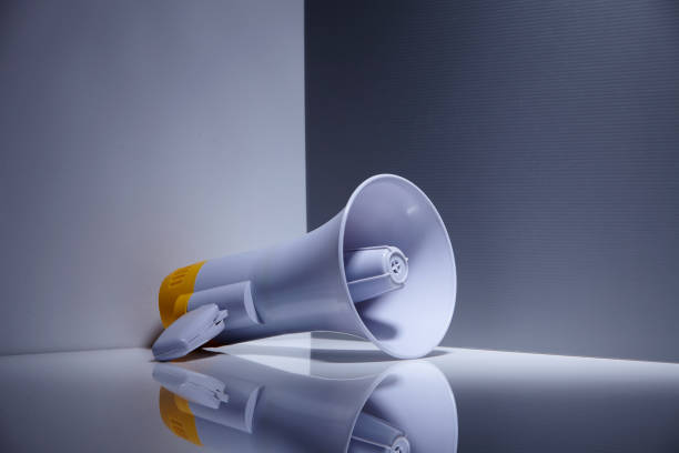 istock megaphone on the gray and white background 1295484322