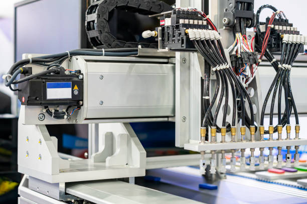 istock high technology and precision automatic vacuum or suction cup for pick & place transportation material goods or product of on manufacturing  process continuous line in industrial 1295485460