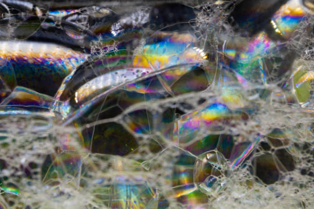 istock close - up soap bubble image, unknown planet, chaos of color, science fiction 1295490491