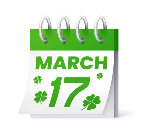 Vector illustration of St. Patrick's Day Calendar