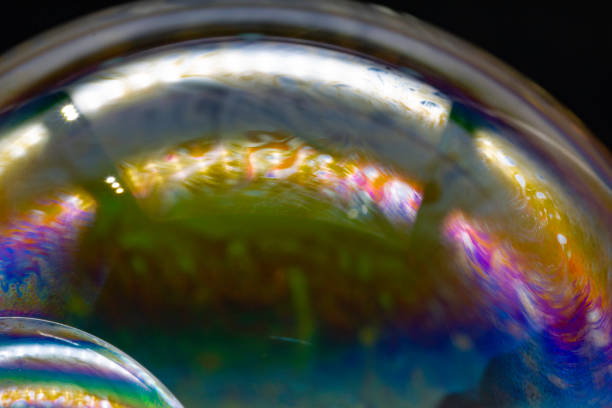 istock close - up soap bubble image, unknown planet, chaos of color, science fiction 1295491453