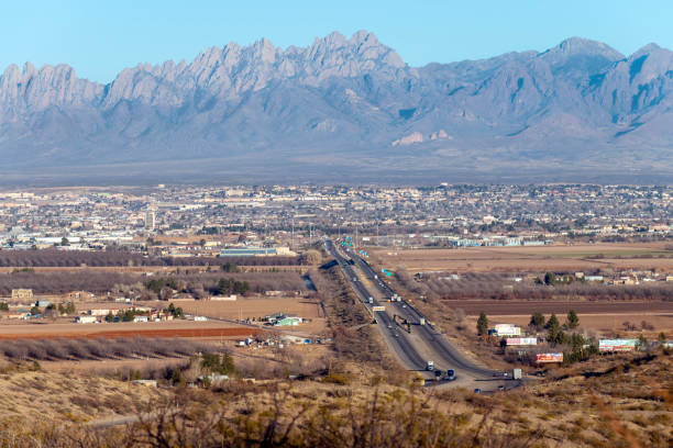 las cruces, vista da cidade do novo méxico - new mexico - fotografias e filmes do acervo