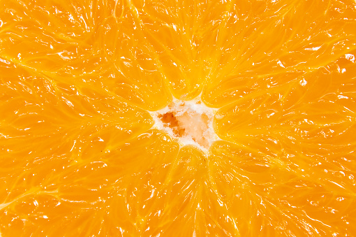 Orange pulp texture background. Macro