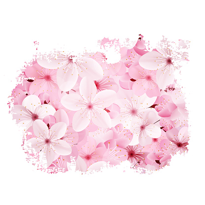 An image of sakura for Valentine's Day. Raster