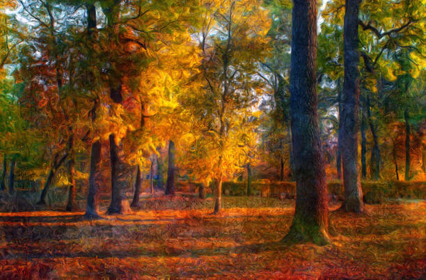 istock Oil landscape painting 1295502381