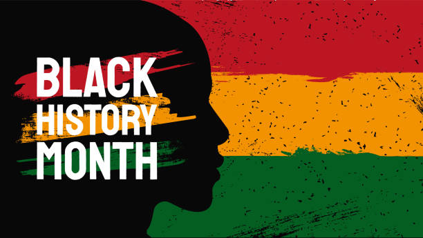아프리카 계 미국인 역사 또는 흑인 역사의 달. 미국과 캐나다에서 매년 2월 축하 - 아프리카계 미국 민족 이미지 stock illustrations