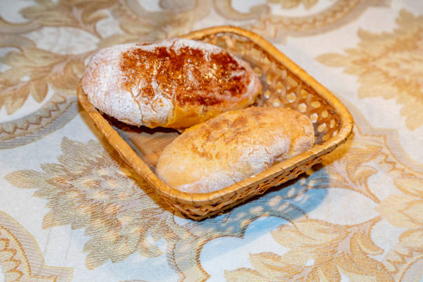 istock Freshly baked homemade pie in a wicker dish 1295510594