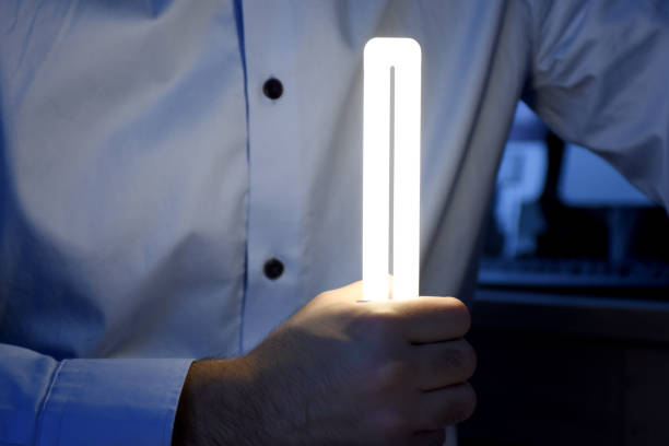 istock Businessman hand holding energy efficient lightbulb 1295516206