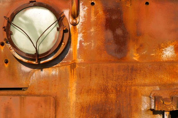 istock Texture of rusty metal sheet. Old red metal background. Empty space 1295520593