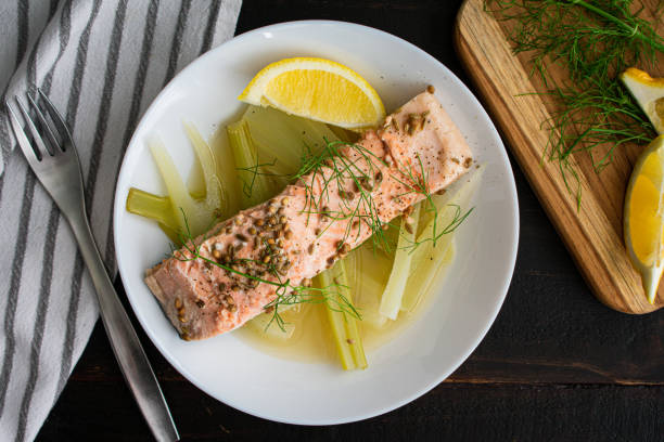 istock Poached Salmon with Fennel and Lemon 1295524355