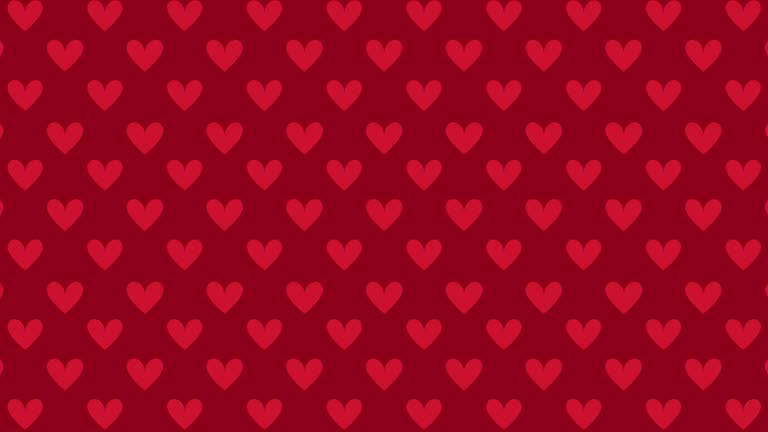 4K loopable animated heart pattern background