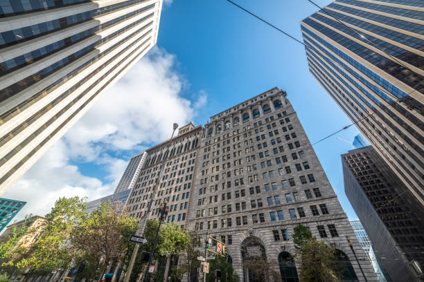 istock Skyscrapers in San Francisco financial district on a sunny day 1295528899