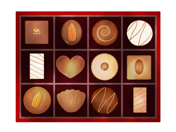 Vector illustration of Chocolate variation set illustration