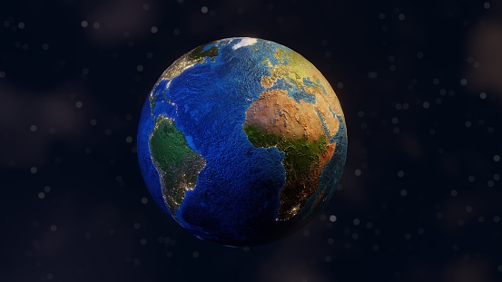 Earth destruction (Blender software) Elements of this image furnished by NASA (https://eoimages.gsfc.nasa.gov/images/imagerecords/73000/73776/world.topo.bathy.200408.3x5400x2700.jpg)