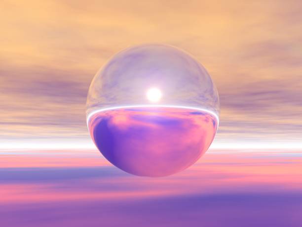 istock Fantastic landscape of Sphere and Clouds 1295554805
