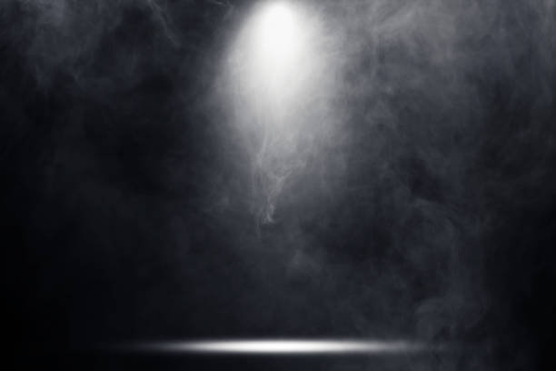 istock Studio dark room with fog or mist and lighting effect. 1295560349