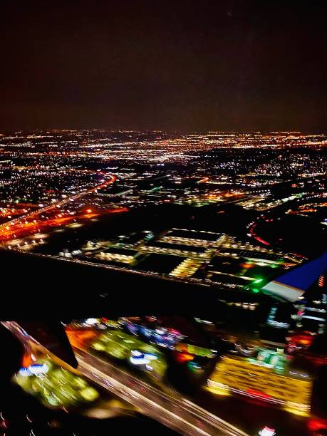 istock Aerial view of Chicago's nightlights. 1295562694