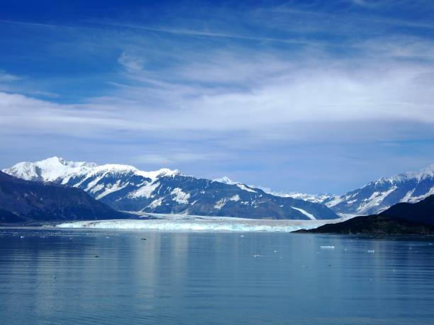 istock Snowcapped Mountains on Water, Alaska 1295564398