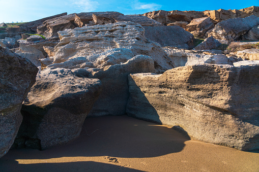 Wonderful white chalk rock formations in the White Desert - Egypt