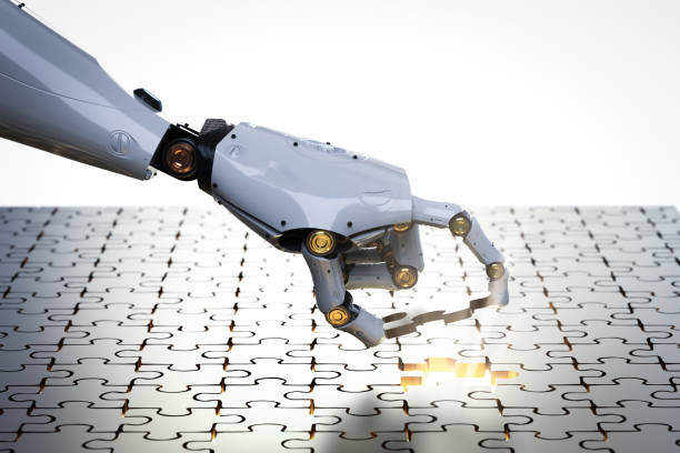 istock robot filling piece of jigsaw 1295570776