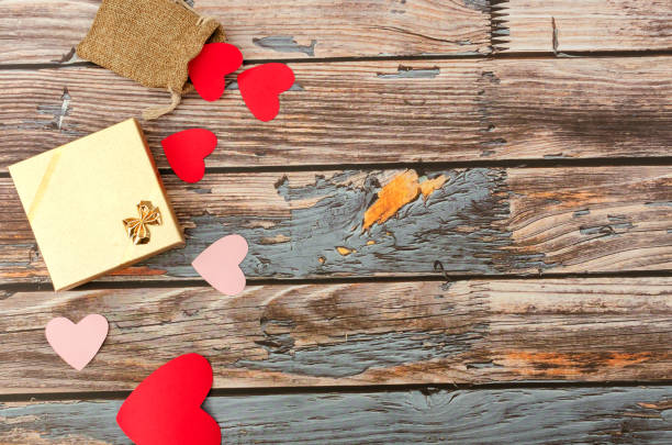 istock Gift box with Valentine's Day decoration 1295573872