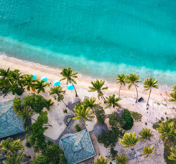 Time To Relax And Unwind Mayreau Island, Saint Vincent and The Grenadines flag of saint vincent and the grenadines stock pictures, royalty-free photos & images