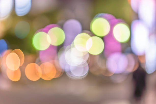 Background texture of colorful and shiny bokeh balls.