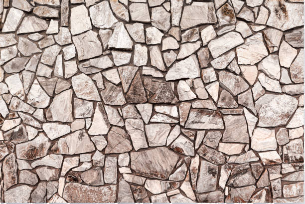 illustrations, cliparts, dessins animés et icônes de mosaic crushed river rock stone wall masonry vector fond - stone wall