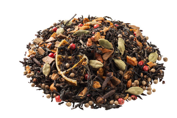 istock Dry herbal tea isolated on a white background 1295584475