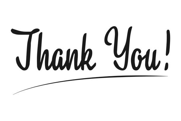 istock Thank you, lettering on a white background. Calligraphy modern vector illustration on white background 1295585839