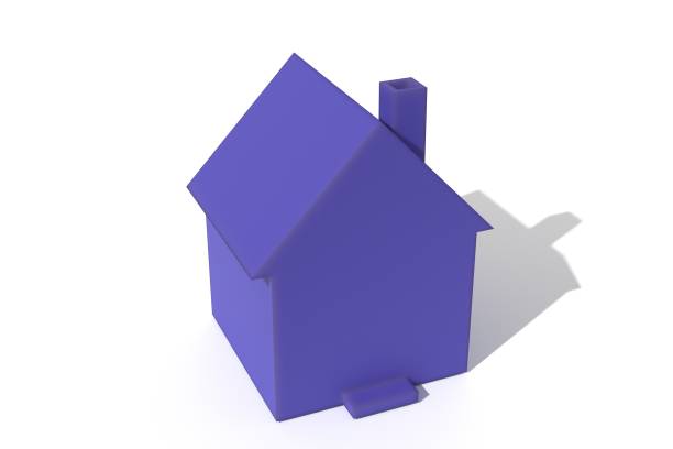 minimalist style cute house icon, 3d render illustration. concept for home sale banner and destination address on flyer