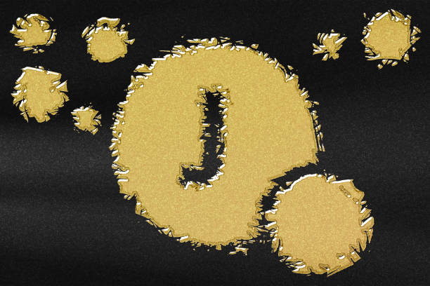 Vitamin J health Symbol, vitamin Concept, Catechol, Flavin, abstract gold with black background