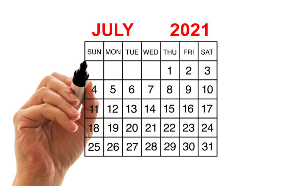 istock 2021 calendar July on white background 1295592279