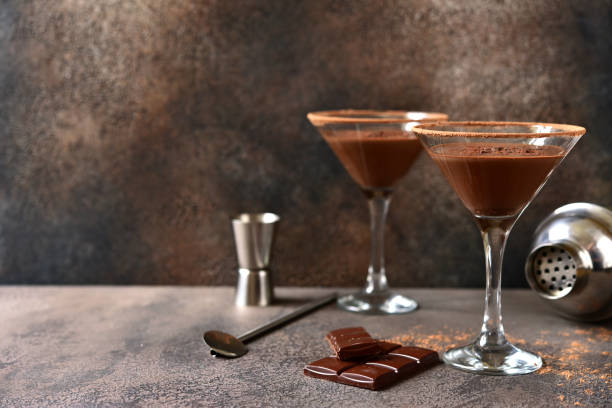 istock Delicious chocolate martini in a glasses 1295593178