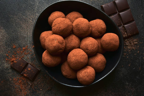 istock Homemade delicious chocolate rum truffles 1295593421