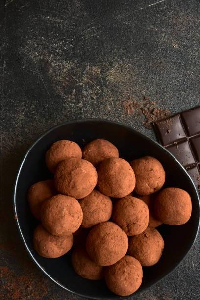 istock Homemade delicious chocolate rum truffles 1295593423