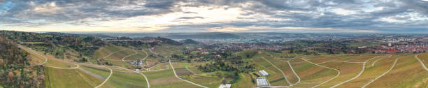 istock Panoramic View of Stuttgart and vineyard 1295602762