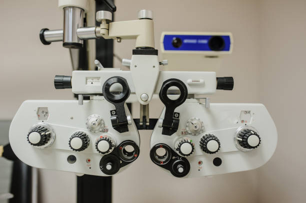 istock An ophthalmologic clinic examination equipment : phoropter, 1295602821
