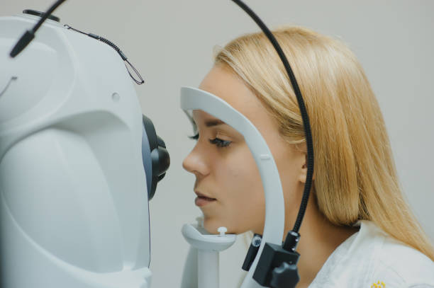 istock close up head of young patient fix in Tomography in Optical Coherence 1295603021