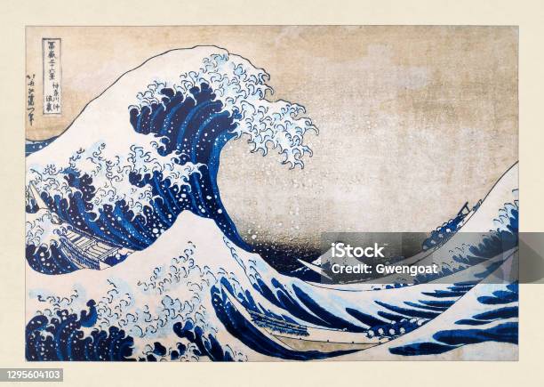 Ilustración de La Gran Ola De Kangawa y más Vectores Libres de Derechos de Japón - Japón, Katsushika Hokusai, Cultura japonesa