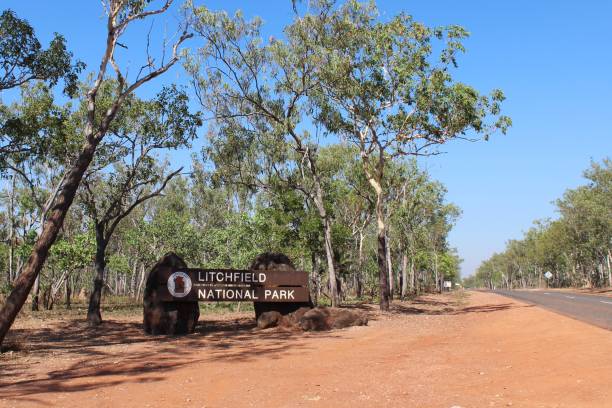 Entrance to the Litchfield National Park in Australia stock photo