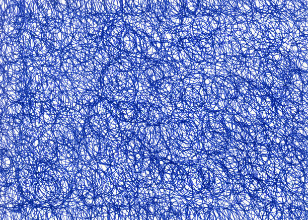 Blue doodles background Blue ballpoint pen doodles covering the whole frame ballpoint pen stock illustrations