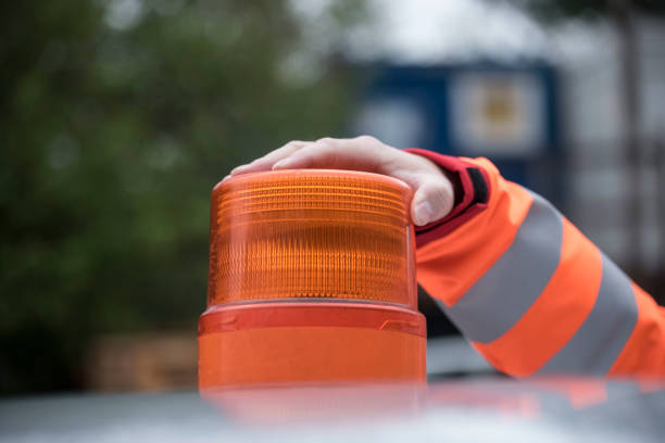 istock orange flashing light for a car 1295624352