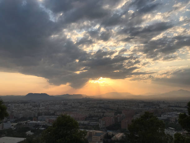 istock Beautiful and colorful sunset with cloud in the mountain 1295624444